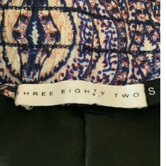 Three Eighty-Two Pants Womens Size Small Bohemian Elastic Waist Paisley Wide Leg - Picture 9 of 10